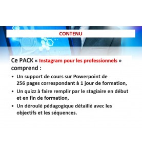 support de formation Instagram pour les professionnels